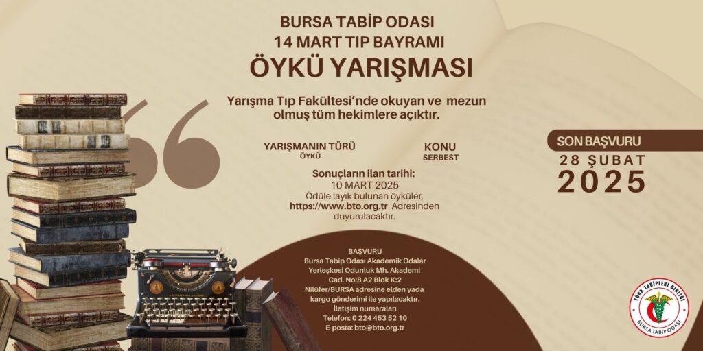 Bursa Tabip Odası 14 Mart Tıp Bayramı Öykü Yarışması